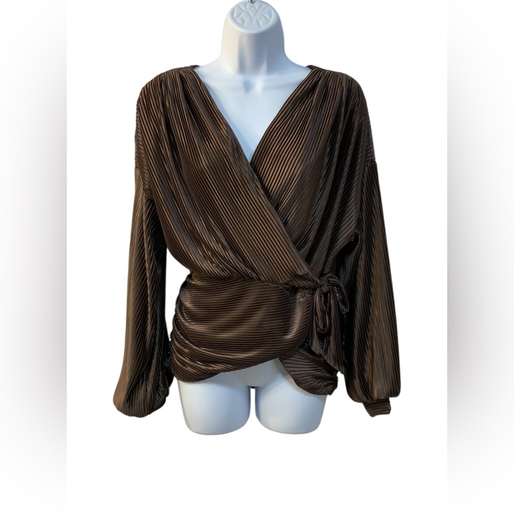 Express Women’s Brown Wrapped Blouse